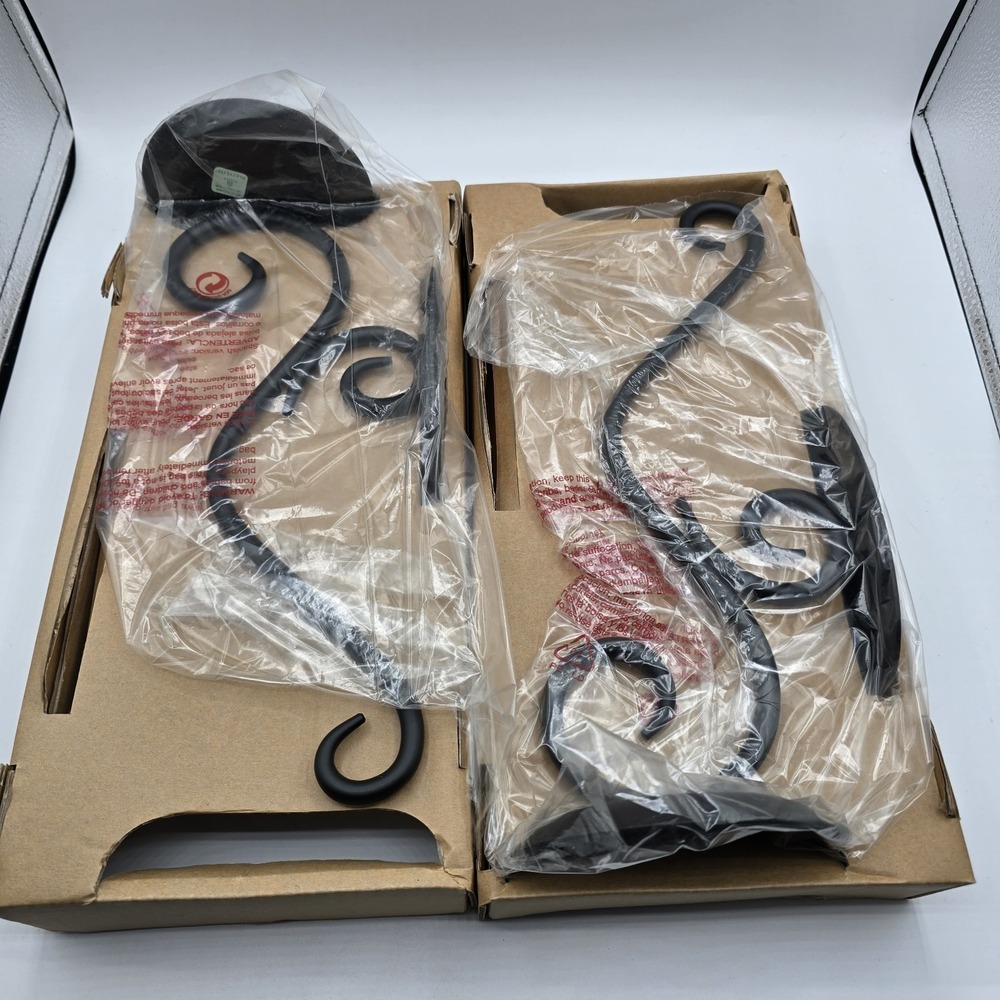 NEW IN BOX Partylite 2008 Hearthside Sconce Pair Candle Holder P7776 Iron Black